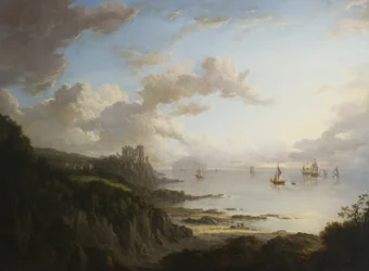Culzean Kasteel vanuit het noorden met Ailsa Craig, c.1816
