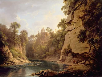 Hawthornden Kasteel, nabij Edinburgh, c.1820-22