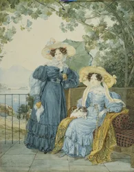 Portret van Gravin Yekaterina Artemyevna Vorontsova en Prinses Yelena Mikhaylovna Galitzine