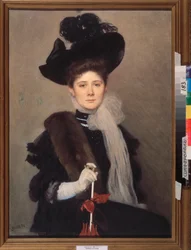 Portret van de kunstenaar Lyubov Gaush (1877-1943)