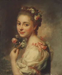 Marie Suzanne Giroust Roslin (1734-1772), Franse schilderes en pastelkunstenares, echtgenote van de kunstenaar - Marie-Suzanne, de vrouw van de kunstenaar, door Alexander Roslin (1718-1793)