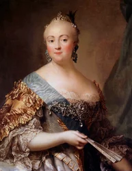 Portret van Elisabeth Petrovna (1709-1762), Keizerin van Rusland onder de naam Elisabeth I, dochter van Peter de Grote