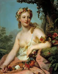 De Flora van de Opera, schilderij van Alexandre Roslin (1718-1793), 18e eeuw, H. 0,72 x 0,91 m, Bordeaux, Musée des Beaux-Arts