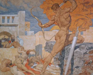 Apollo, de pestpijlen zendend