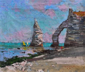 Kliffen en boog van Étretat