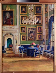 In een ontvangstruimte - Werk van Alexander Valentinovich Sredin (Sredine) (1872-1934)