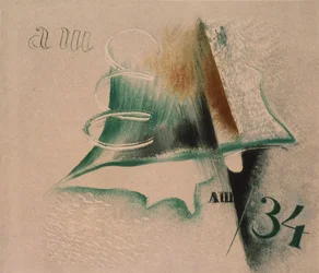 Compositie met twee brieven, 1934