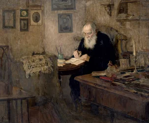 Portret van Leo Tolstoy