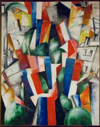 Stad ... (schilderij op doek)