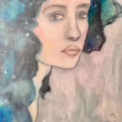 Portret van een kosmische vrouw