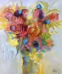 Levendig abstract boeket