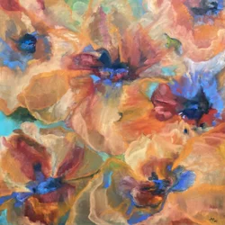 Levendige abstracte klaprozen