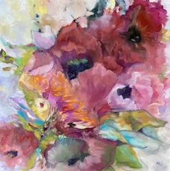 Levendige bloemenimpressie