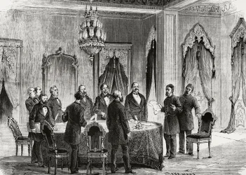 Conferentie van Constantinopel, december 1876, gravure, Turkije