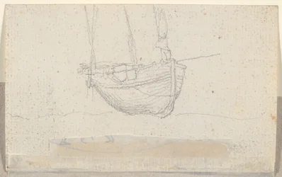 Uitzicht op een stad (verso: schip)
