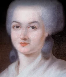 Portret van Olympe de Gouges (pastel op doek)