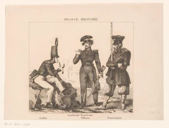 Drie Franse militairen