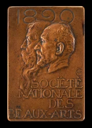 Société Nationale des Beaux-Arts: Jean-Louis Ernest Meissonier en Pierre Puvis..., [voorzijde]