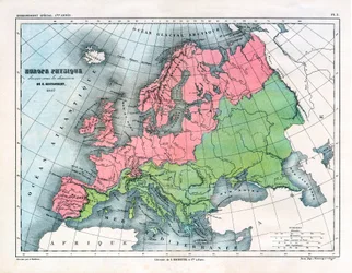 Kaart van fysiek Europa