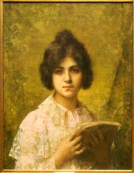 Jonge vrouw met een boek