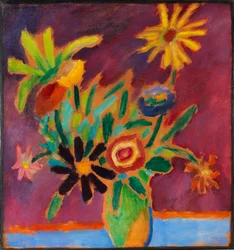 Kleurrijke bloemen, 1915