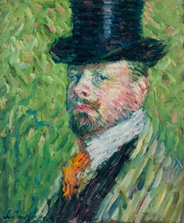 Zelfportret met hoge hoed, 1904