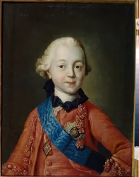 Portret van grootvorst Pavel Petrovich Romanov als kind