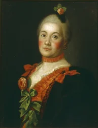 Portret van gravin Tatyana Alexeyevna Trubetskaya, 1761