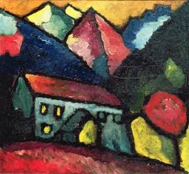 Een huis in de bergen, ca. 1912