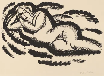 Liggend naakt, c.1912