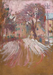 Straat in de winter