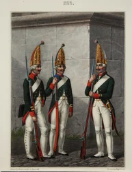 Grenadiers van het Preobrazhensky, Semenovsky en Izmailovsky Regiment in 1796-1797, 1840s