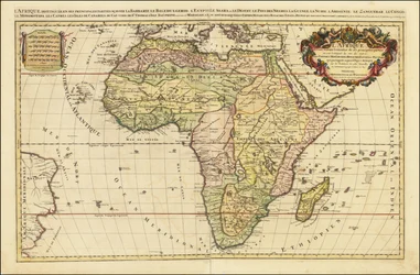 1692 kaart van Afrika door Alexis-Hubert Jaillot