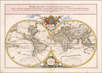1699 wereldkaart door Alexis-Hubert Jaillot