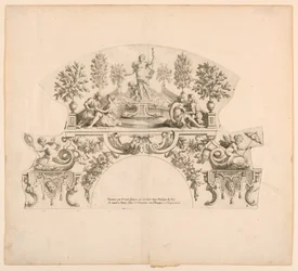 Waaierbladeren, Achtste en negende platen van de set, "Divers Desseins de grands Eventails, Encrans, et autres Ornamens, inventés et gravés par Nicolas Loire"