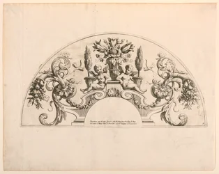 Waaierbladen, vijfde en zesde platen van de set, "Divers Desseins de grands Eventails, Encrans, et autres Ornamens, inventés et gravés par Nicolas Loire"