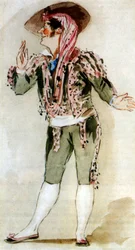 Carlo Zucchelli (1793-1879) Italiaanse bas, als Figaro in opera 