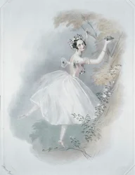 Marie Taglioni, beroemdste ballerina ... (gekleurde print)