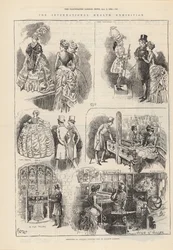 Schetsen van antieke kostuums en van het oude Londen