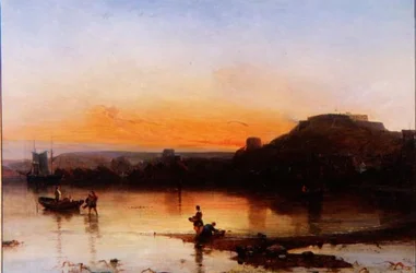 Fort Regent bij zonsondergang