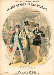 Muzikale partituur: Covent Garden in de ochtend