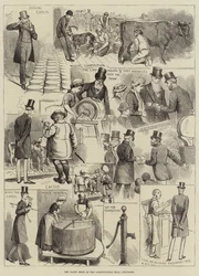 De Zuivelshow in de Agricultural Hall, Islington