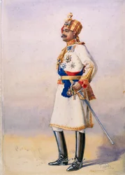 Hon Colonel H.H. Maharaja Sir Ganja Singh, Bahadur van Bikaner, illustratie voor 