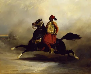 Nubische Ruiter in Galop