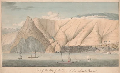Deel van de baai van de stad San Miguel, La Palma