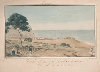 Gezicht op een deel van Realesco de Tabasco vanaf de weg naar La Cruz Santa