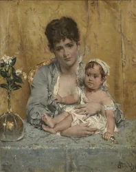 Moeder en kind, c.1875-80