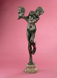 Komedie en tragedie, "Sic Vita", gemodelleerd 1891-92, gegoten ca. 1902-05
