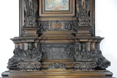 Detail van de Sam Wilson schoorsteenmantel, ca. 1908-14