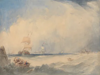 Scheepvaartscène in de Haven van Duinkerke